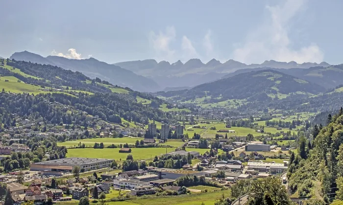 Framed Print : Toggenburg panorama towards the Appenzell Alps