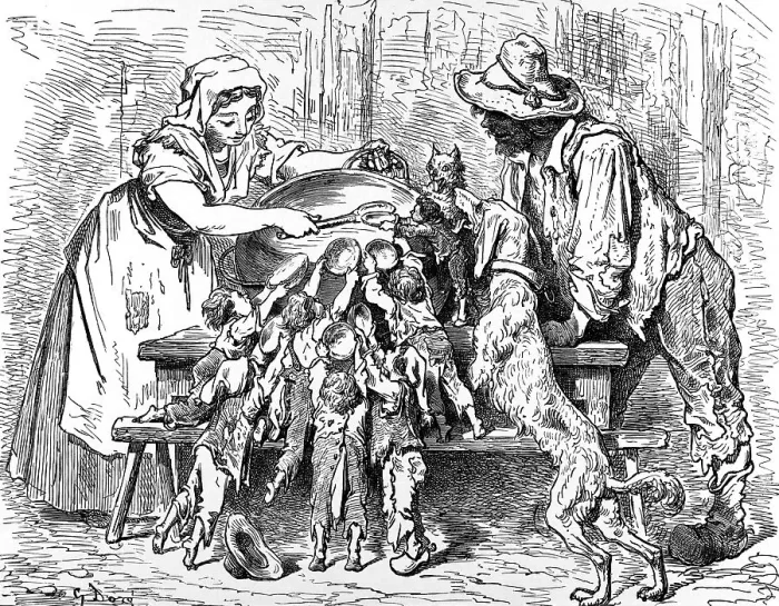 Framed Print : The Tom Thumb, little boys and parents