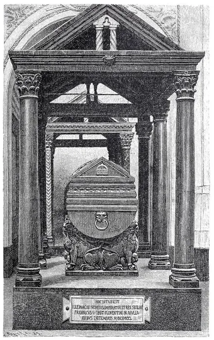 Framed Print : The Tomb of Emperor Frederick II in the Cathedral of Palermo