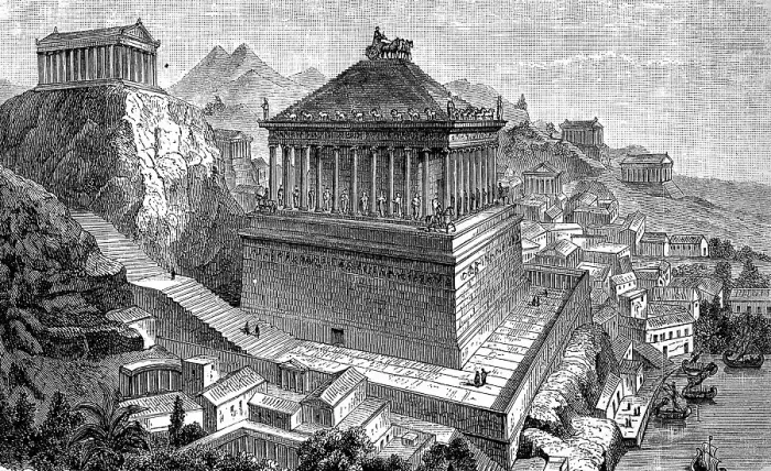 Framed Print : Tomb at Halicarnassus, Mausoleum