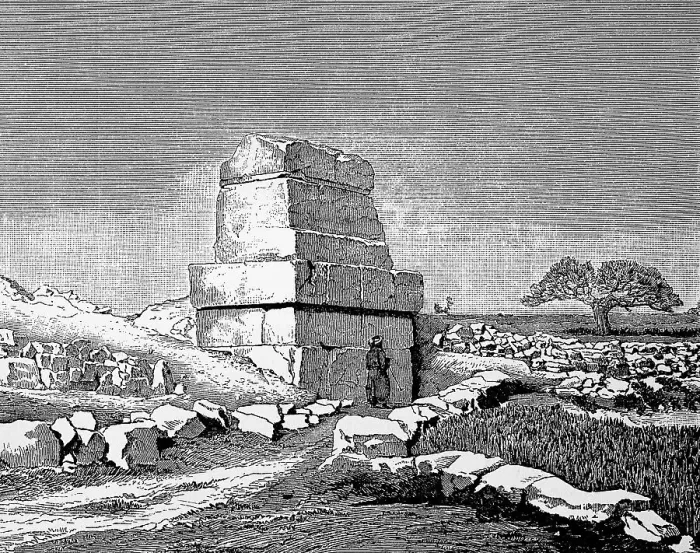 Framed Print : Tomb of King Hiram at Thyros, Hiram