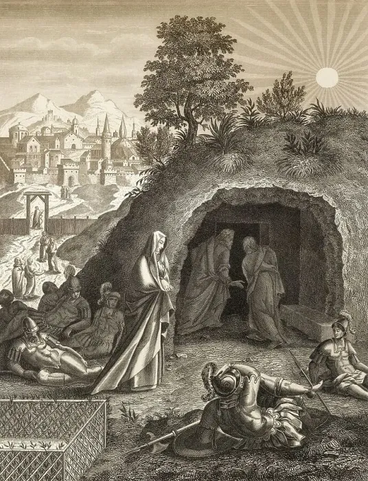 Framed Print : The empty tomb, Resurrection of Jesus