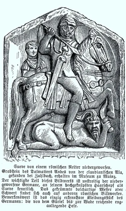 Framed Print : Tombstone of the Dalmatian Andes of the Claudian Ala in the Museum of Mainz