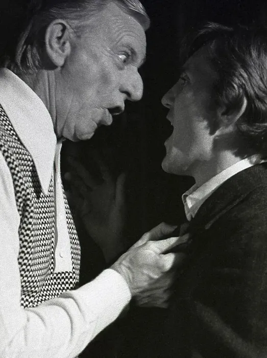 Framed Print : Toowoomba, Australia, circa 1980: Two actors in a bitter argument on stage Framed Print : Toowoomba, Australia, circa 1980: Two actors in a bitter argument on stage