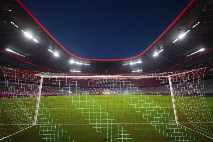 Framed Print : Tor tor, goal net, stadium, empty