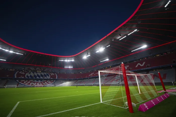 Framed Print : Tor tor, goal net, stadium, empty
