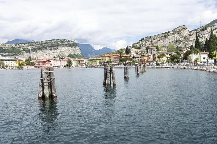 Framed Print : TORBOLE, ITALY, APRIL 22: The village of Torbole