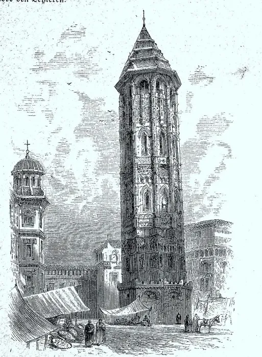 Framed Print : Torre Nueva in Zaragoza, Zaragoza
