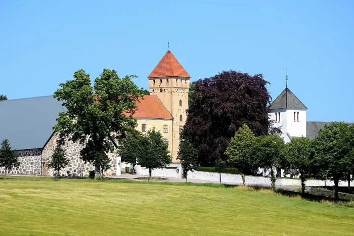 Framed Print : Tosterup manor with castle and church In Tomelilla community, Scania, Sweden, Europe Framed Print : Tosterup manor with castle and church In Tomelilla community, Scania, Sweden, Europe