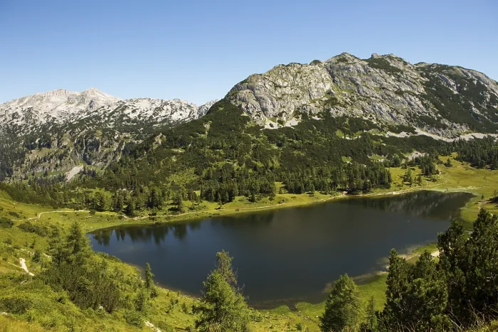 Framed Print : Totes Gebirge, Grosssee, Tauplitzalm