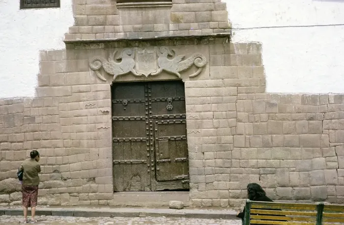 Framed Print : Tourist photographing historic monastery door, Cuzco, Peru, South America 1962, South America Framed Print : Tourist photographing historic monastery door, Cuzco, Peru, South America 1962, South America