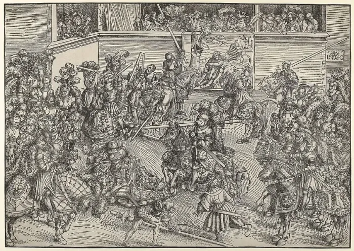 Framed Print : The Tournament with Samson, Simson