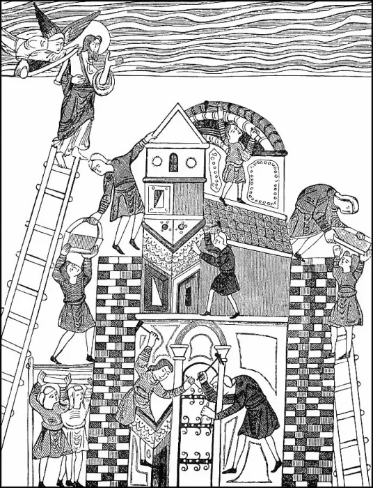 Framed Print : The Tower of Babel, from an illustrated Anglo Saxon manuscript of AElfric of Eynsham Framed Print : The Tower of Babel, from an illustrated Anglo Saxon manuscript of AElfric of Eynsham