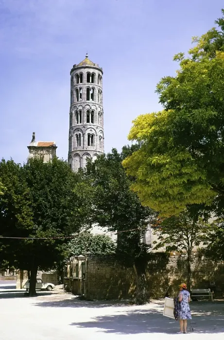 Framed Print : Tower of the church of Saint Theodoritus, former cathedral of Uzes, Uzes, France 1975 Framed Print : Tower of the church of Saint Theodoritus, former cathedral of Uzes, Uzes, France 1975