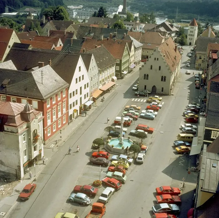 Framed Print : From the tower of the parish church of the Assumption of the Virgin Mary to the Ballenhaus