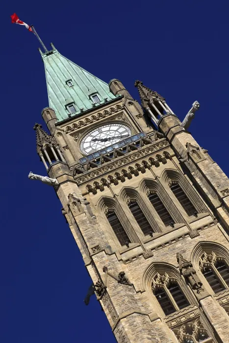 Framed Print : The tower of the parliament building in Ottawa