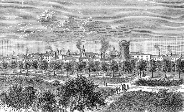 Framed Print : The town of Cottbus, Kottbus, in Brandenburg