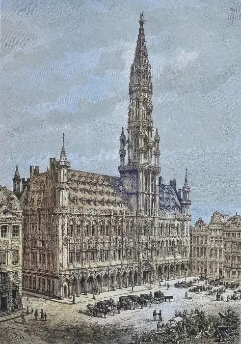 Framed Print : The Town Hall of Brussels, Belgium