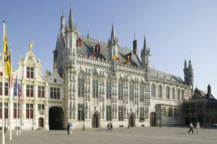 Framed Print : The town hall, castle, Bruges, Flanders