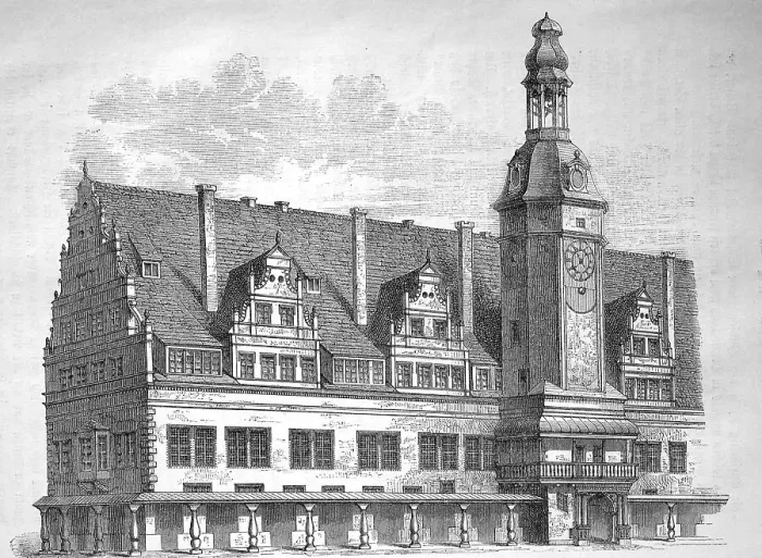 Framed Print : The Town Hall in Leipzig in its original design Framed Print : The Town Hall in Leipzig in its original design