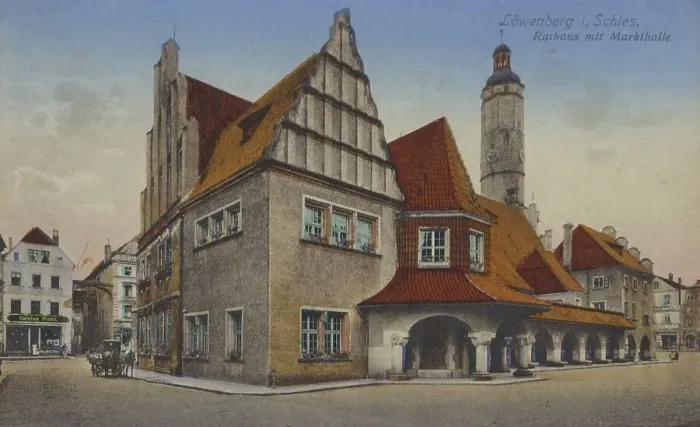 Framed Print : Town hall of Loewenberg in Silesia
