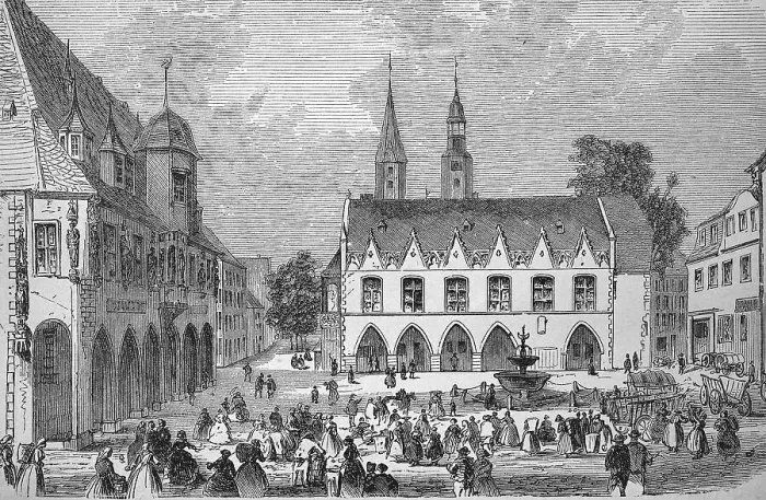 Framed Print : The town hall and market square of Goslar