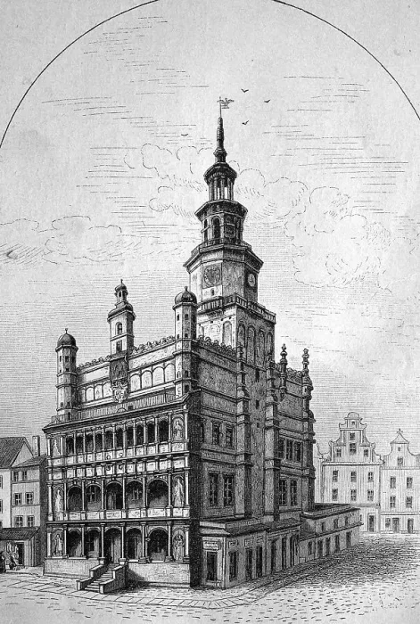 Framed Print : Town hall of Posen, Silesia, Poland