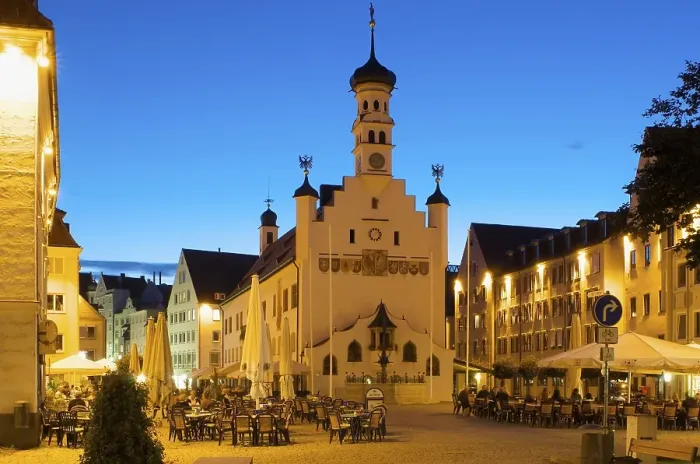 Framed Print : Town Hall square in Kempten, Allgaeu Framed Print : Town Hall square in Kempten, Allgaeu