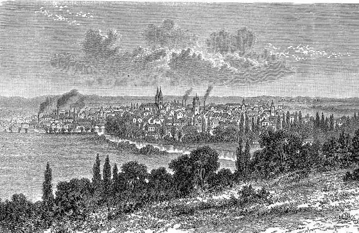 Framed Print : The town of Hof in Upper Franconia