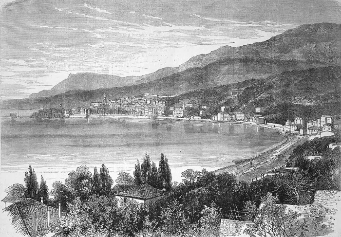 Framed Print : The Town of Menton on the Mediterranean