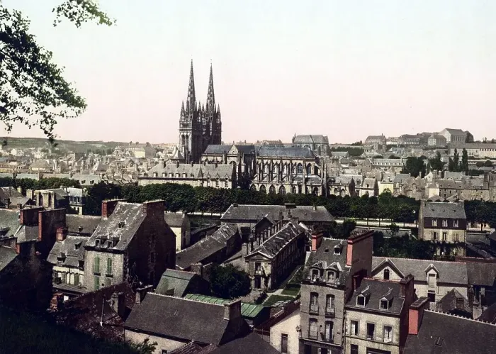 Framed Print : The town of Quimper in Brittany Framed Print : The town of Quimper in Brittany
