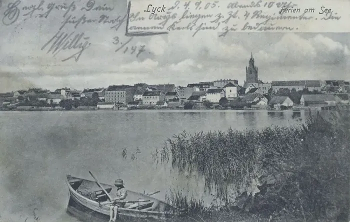 Framed Print : Townscape of Lyck, formerly East Prussia