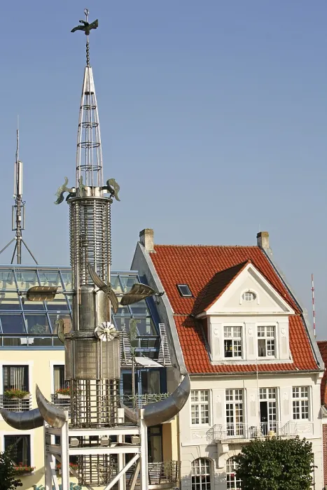 Framed Print : Townscape, Sous-Turm, market square