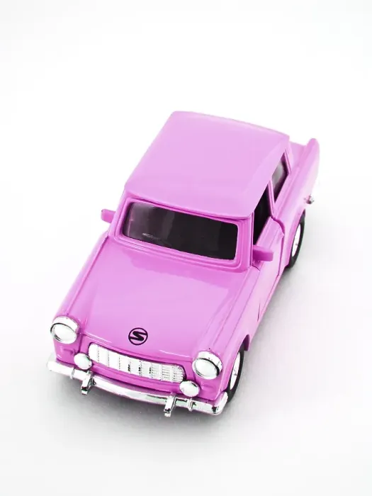 Framed Print : Trabant, miniature, pink