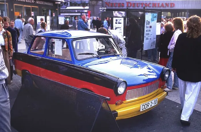 Framed Print : The last Trabbi during the Festival of Unity