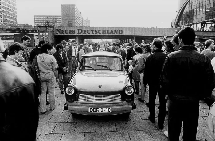 Framed Print : The last Trabbi during the Festival of Unity