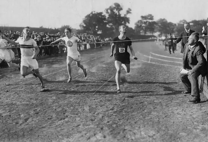Framed Print : Track and field athletics, finish of the sprinters Framed Print : Track and field athletics, finish of the sprinters