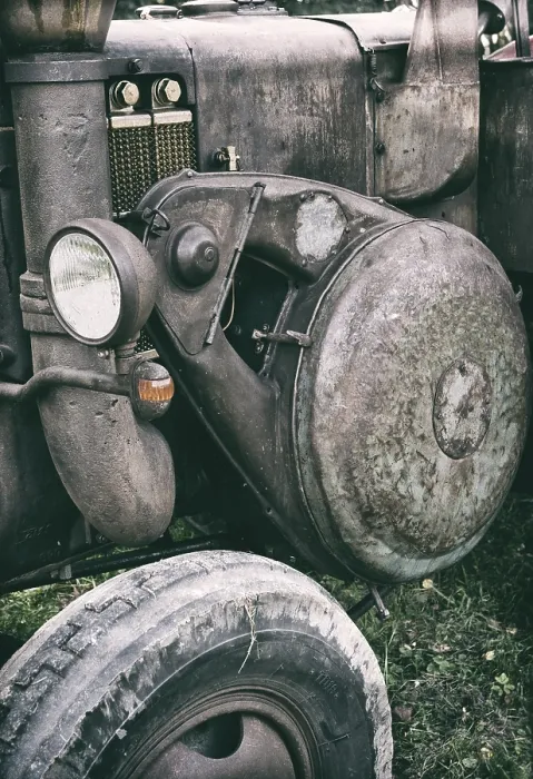 Framed Print : Tractor Oldtimer Sepia