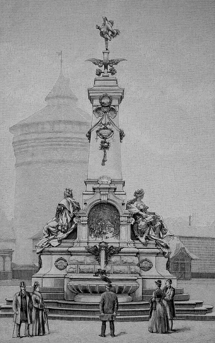 Framed Print : The traditional art fountain at the Plaerrer in Nuremberg Framed Print : The traditional art fountain at the Plaerrer in Nuremberg