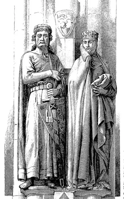 Framed Print : The traditional costume of the princes in the second half of the 13th century