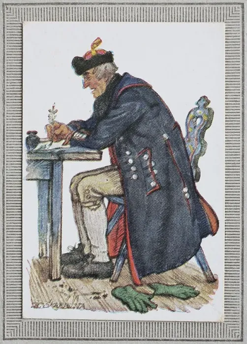Framed Print : Traditional Costumes in 19th century Germany