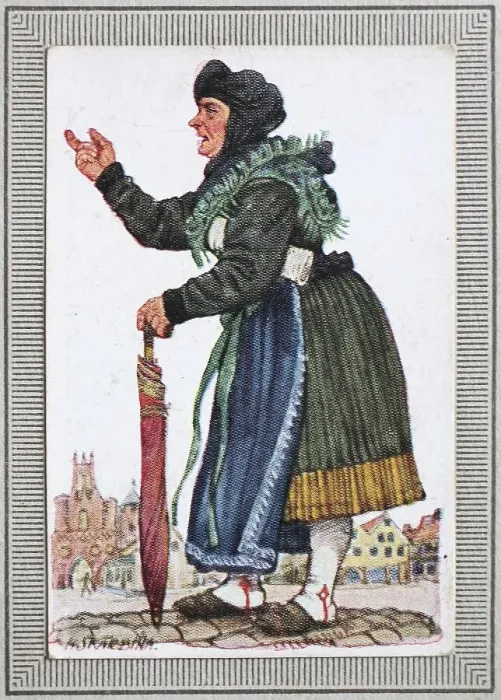 Framed Print : Traditional costumes in Germany in the 19th century