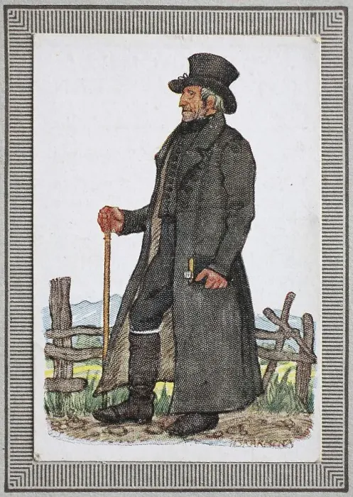 Framed Print : Traditional costumes in Germany in the 19th century