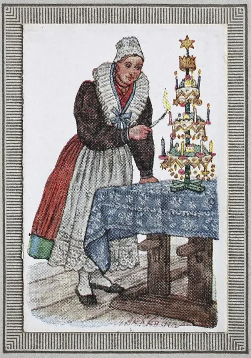 Framed Print : Traditional costumes in Germany in the 19th century Framed Print : Traditional costumes in Germany in the 19th century