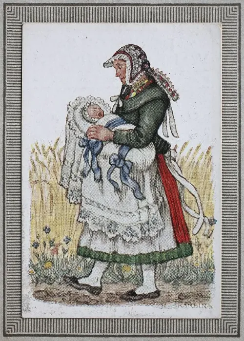 Framed Print : Traditional costumes in Germany in the 19th century Framed Print : Traditional costumes in Germany in the 19th century