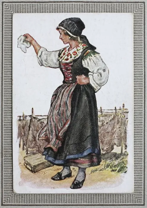 Framed Print : Traditional Costumes in Germany in the 19th century Framed Print : Traditional Costumes in Germany in the 19th century