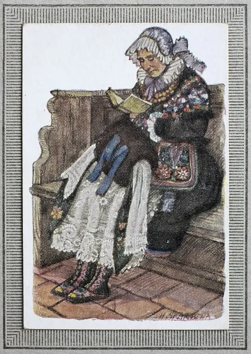 Framed Print : Traditional costumes in Germany in the 19th century