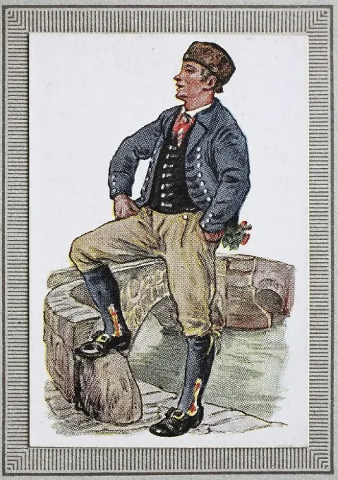 Framed Print : Traditional costumes in Germany in the 19th century Framed Print : Traditional costumes in Germany in the 19th century