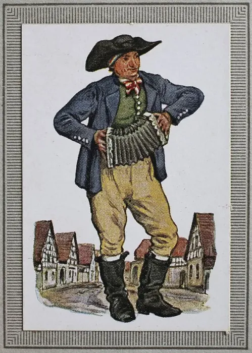 Framed Print : Traditional costumes in Germany in the 19th century Framed Print : Traditional costumes in Germany in the 19th century