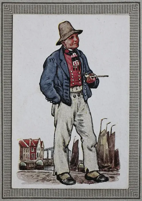 Framed Print : Traditional costumes in Germany in the 19th century